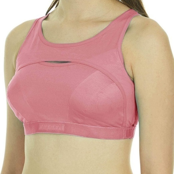 Sports Bra Shock Absorber Racerback Sports Bra - 34D - Pink - Picture 2 of 3